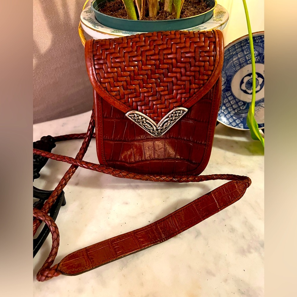 Small Mini Reptile Basket Weave Brighton Crossbody